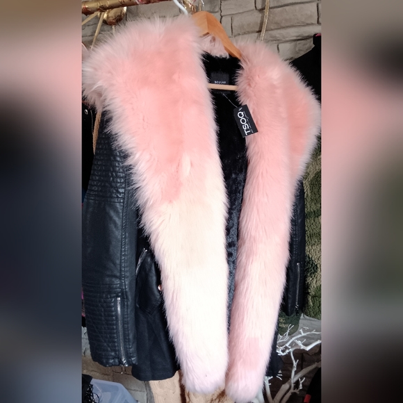 Beula "PinkPanther" Large Winter jacket  100% vegan (faux fur & simili leather) - Picture 3 of 12